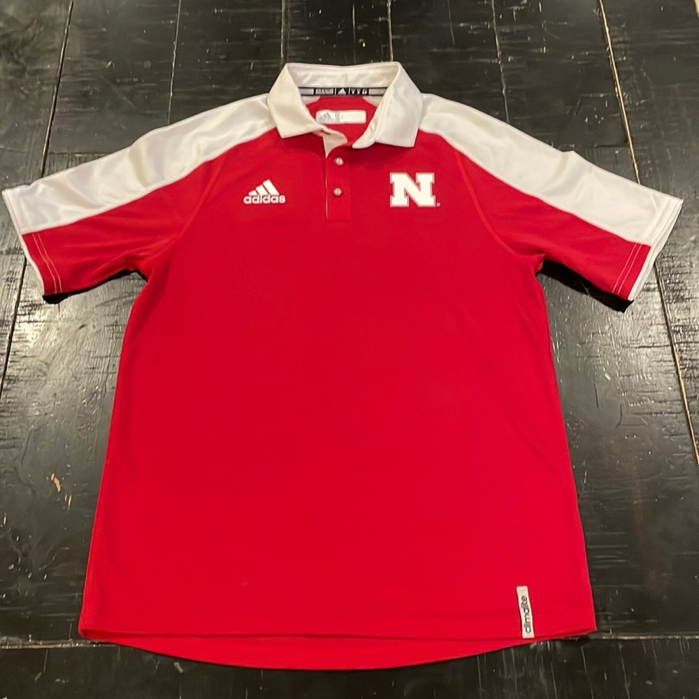 Nebraska Cornhuskers Adidas Climalite Polo